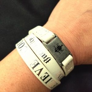 Humanity for All Leather Band Bracelet